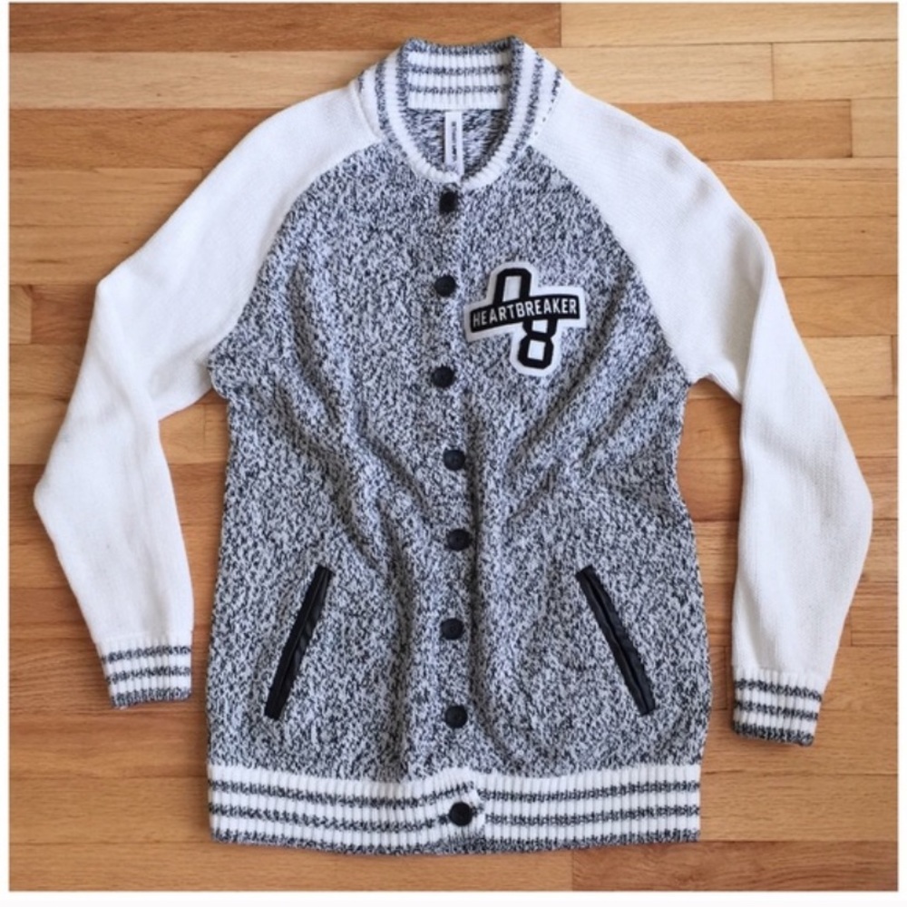 Varsity Style Cardigan Sweater